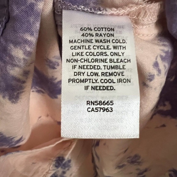 BP Nordstrom NWT Tie Dye Short Slv Button Down Shirt Pink Purple Sz S Top - Picture 4 of 5